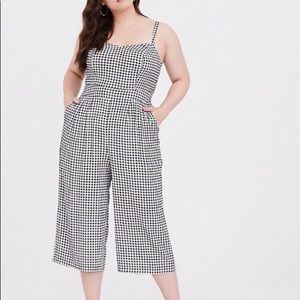 Torrid plus size Black/White Checkered Jumpsuit 2X